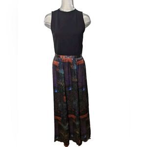 Alice and Olivia Silk Maxi Black Dress Gown Size 4